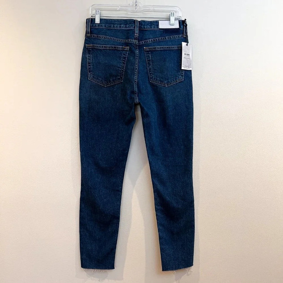 RE/DONE High Rise Skinny Classic Navy Designer Cropped Denim Jeans 29 NWT - Picture 8 of 11